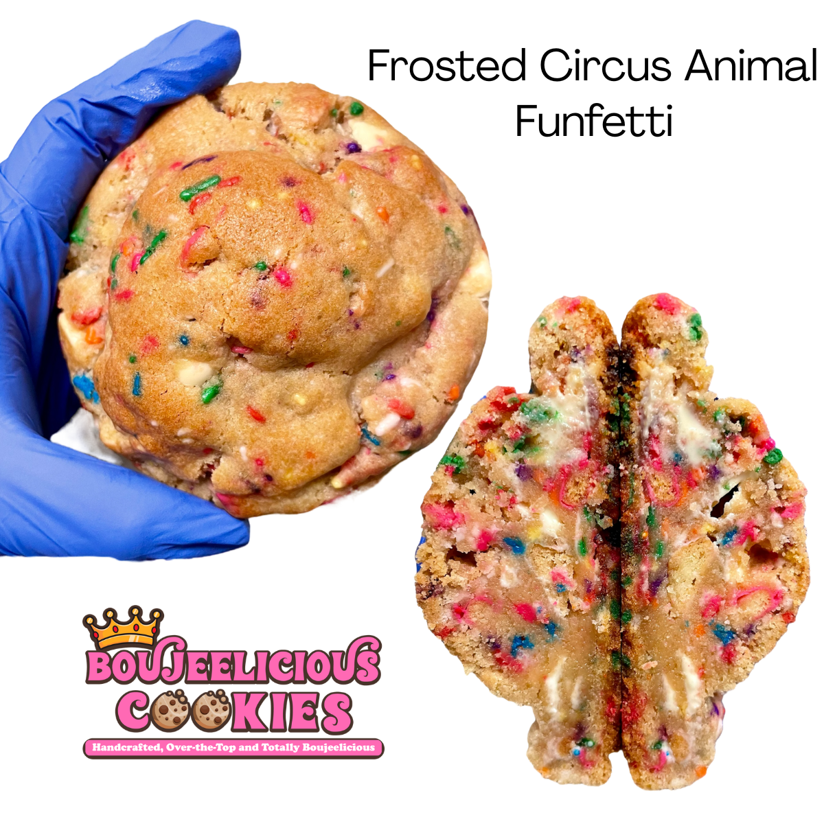 Frosted Circus Animal Funfetti Gourmet Cookie