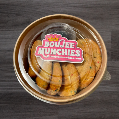 Mini Funfetti Cookie Tin | 8 Count with Dipping Sauce